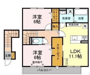 ムーンリバー A棟の物件間取画像